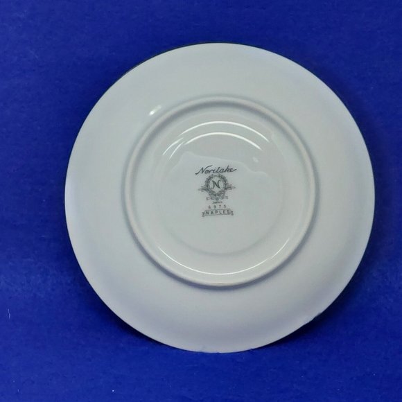 Footed Cup Saucer Noritake Naples Pattern Discontinued 6975 Fine China Vintage - Picture 7 of 9